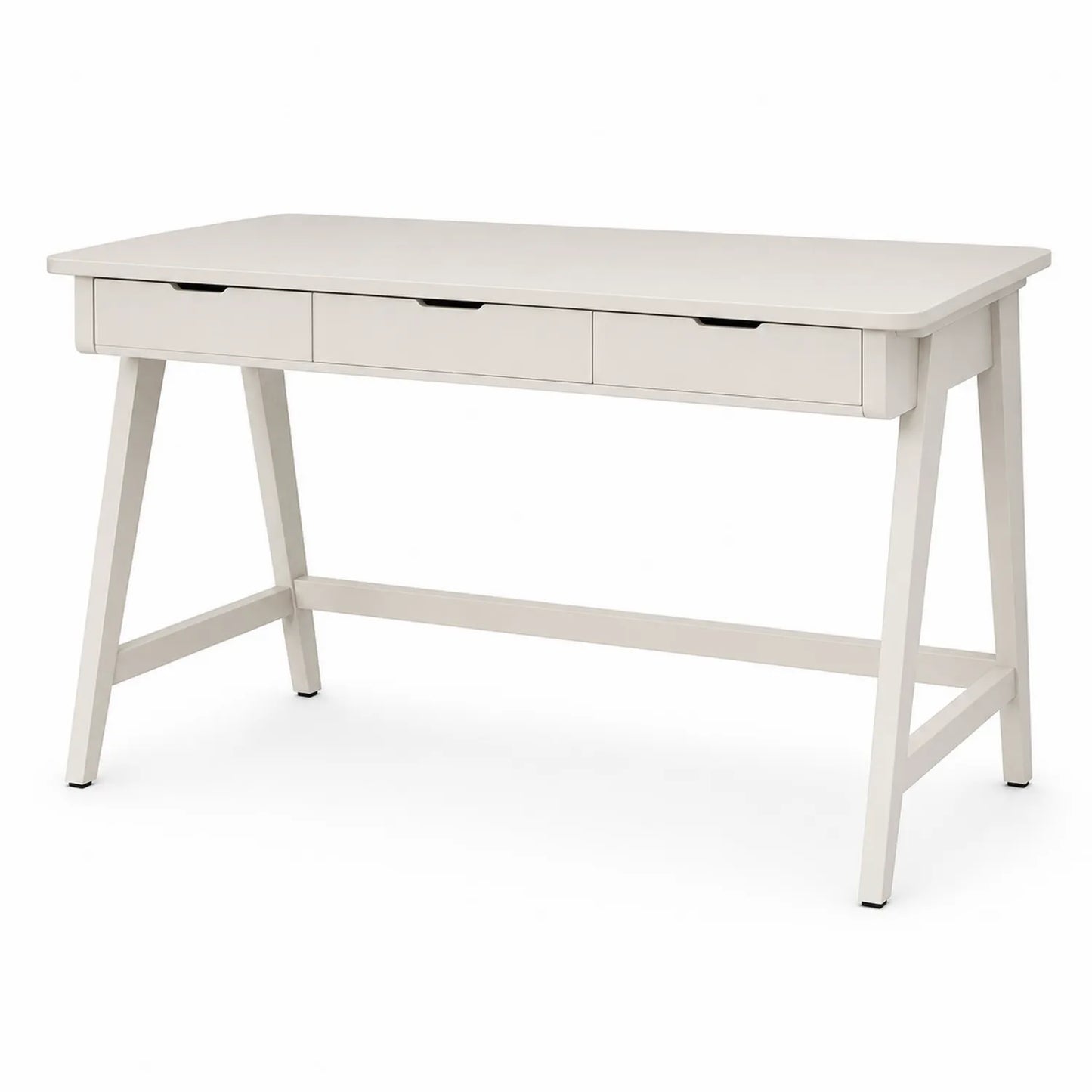 Scrivania in Legno Bianco con Cassetti 120x60x75 cm